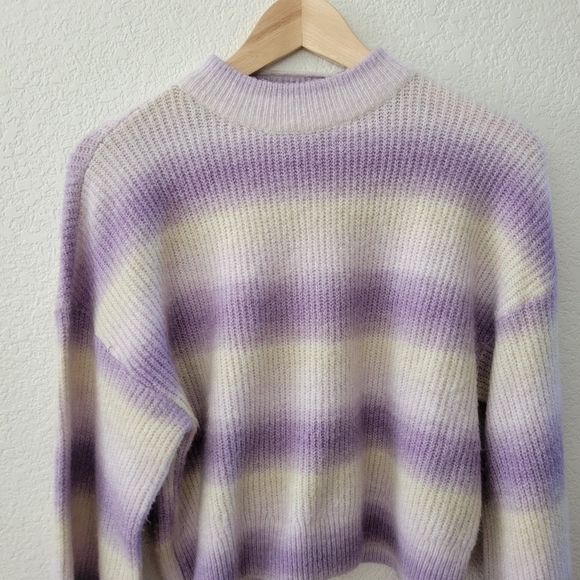 Vero Moda Stripe Knit Crop Sweater M - Picture 7 of 8